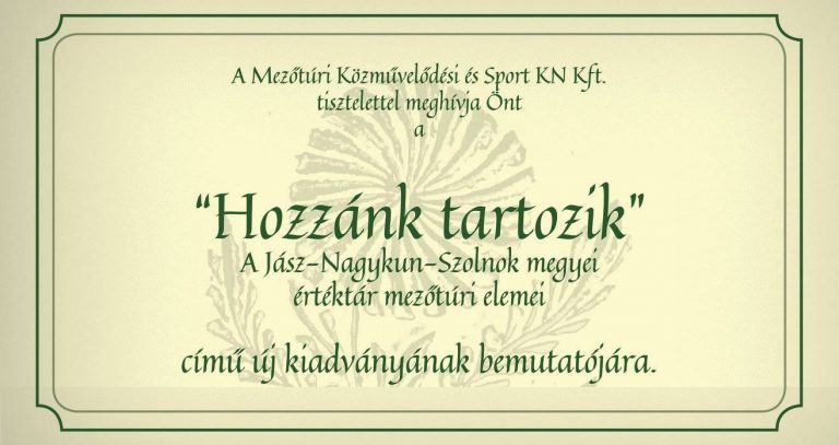 Hozzánk tartozik - Új kiadvány bemutatója